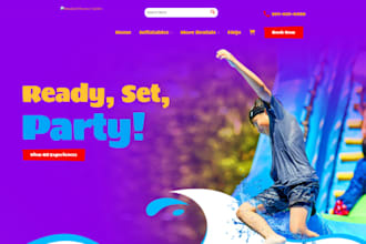 design wix bounce castle website bounce house website inflatable rental website