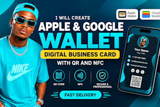 create an apple and google wallet digital business card with qr and nfc