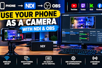 setup ndi phone camera with obs for live streaming