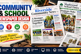 design community school  local newspaper layouts