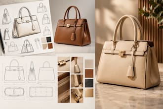 design custom handbags, luxury leather bags and purses