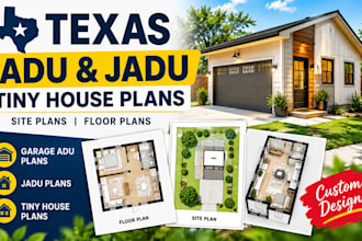 design texas garage adu and jadu tiny house dwelling plans site plan floor plans