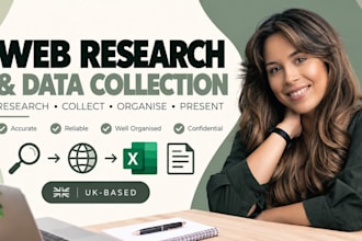 do web research and organise your data