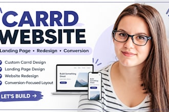 carrd website, carrd landing page, redesign carrd website for conversion