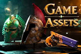 create weapon design ,assets and concept art for your games, props with texture