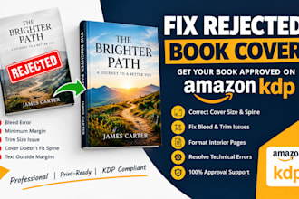 fix rejected book cover, resize book cover for amazon kdp book formating