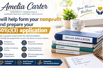 help form your nonprofit and prepare your 501c3 application