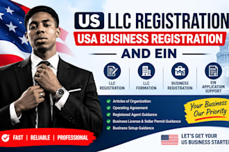 do US llc registration, USA business registration and ein