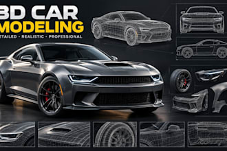 create detailed 3d car models for realistic renders and visualizations