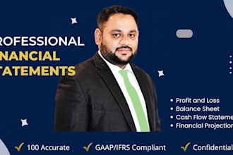 prepare financial statements, profit and loss, balance sheet, cash flow
