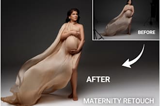 professionally retouch maternity and pregnancy photos