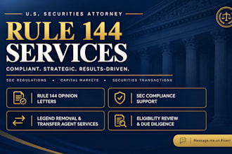 prepare a securities opinion letter for a rule 144 resale