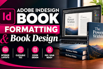 do adobe indesign book formatting and book design