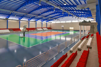 design 3d sports complex, stadium, gymnasium, and recreation center