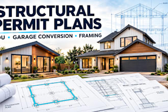 design structural drawings and permit plans for adu or conversion