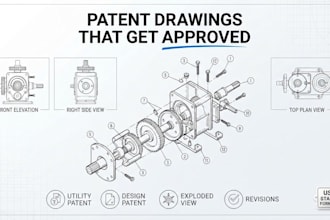 do patent drawings for utility and design patents
