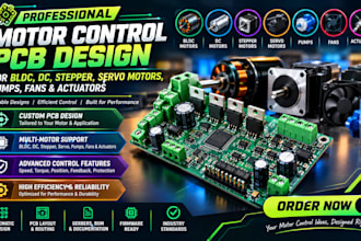 design motor control pcbs for bldc dc stepper servo motors pumps fans actuators