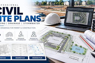 prepare civil site plans, grading and drainage drawings