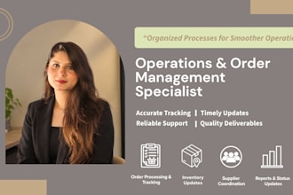 manage your orders, order tracking and operations coordination