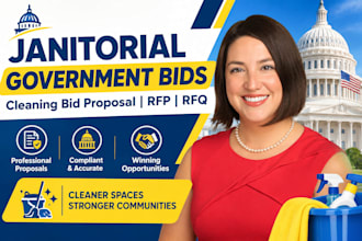 write janitorial cleaning bid proposal for government contracts