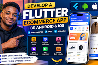 develop a flutter mobile app for android and ios ecommerce app development