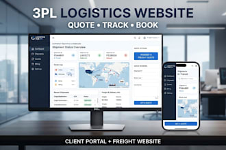 build 3pl logistics website with client portal, tracking and freight quote