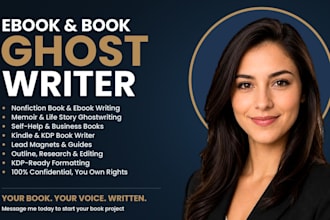 ebook ghostwriter, ghostwrite friction and nonfiction book as ghostwriter