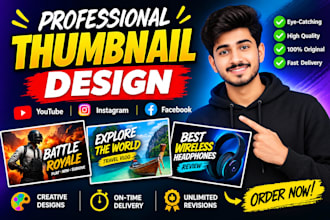 design eye catching youtube thumbnails