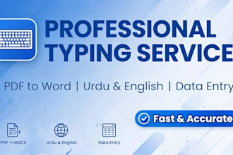 do professional typing work,