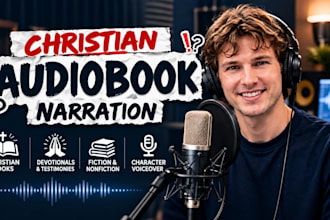 be your audiobook narrator, deep male voiceover, christen novel audiobook