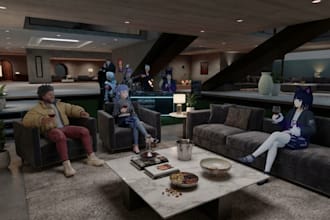 create custom vrchat worlds, vrc environments and 3d VR spaces