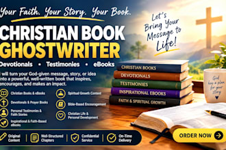 ghostwriter your christian book, devotional, testimony faith inspirational ebook
