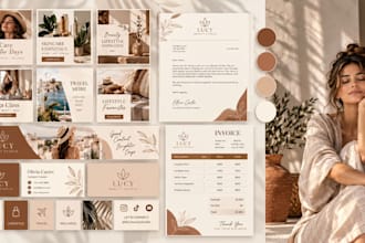 design luxury logo, social media kit and full branding kit