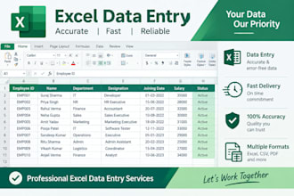 do accurate data entry, excel work and mis report