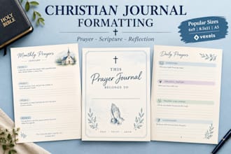 format our christian journal devotional or prayer book for KDP