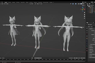 create custom vrchat avatar, 3d character, sfw or nsfw model