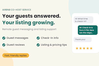 be your airbnb cohost for guest messaging and listing management