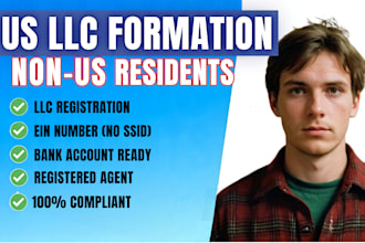 do US llc formation, llc registration and ein for non US resident