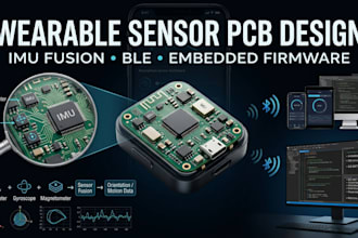 design wearable sensor pcb, imu fusion, ble and embedded firmware