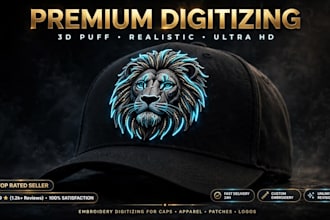 do embroidery digitizing for cap logo