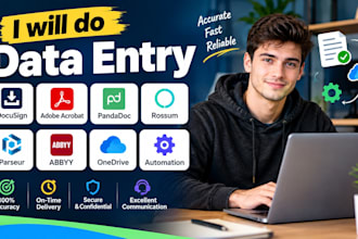 do data entry docusign adobe acrobat pandadoc rossum parseur abbyy onedrive