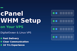 set up cpanel whm on your digitalocean or linux vps