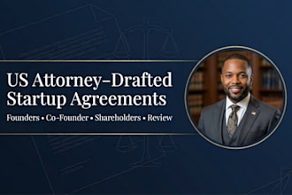review and revise your startup founders agreement as a US attorney
