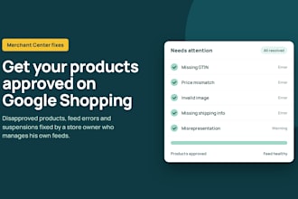fix google merchant center errors and disapproved products