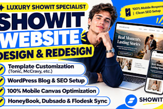 design showit website showit redesign customize showit template and showit seo
