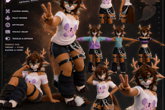 make optimized furry avatar for PC and quest