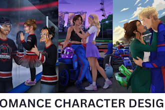 do romance book illustration sport romance mafia romance character ebook artist
