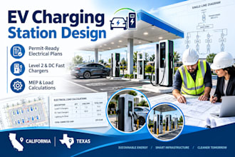 design ev charging station infrastructure for california and texas project