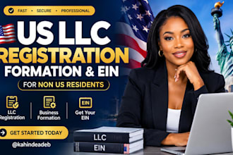 do US llc registration, formation, and get your ein for non US residents