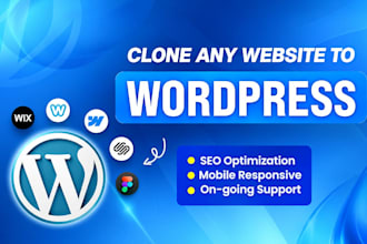 migrate godaddy wix or squarespace website to wordpress